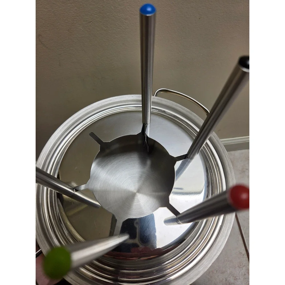 Denmark Tools For Cooks 3qt Stainless Steel Fondue and Soup Pot Combo Set